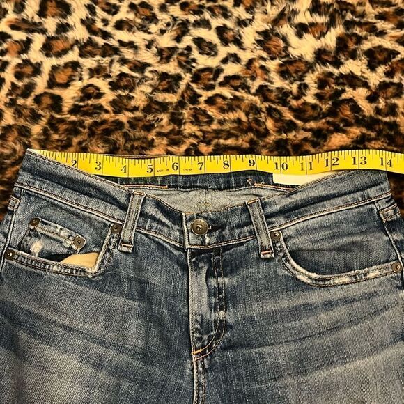 Rag and Bone Destroyed Heavily Distressed Ripped Kennedy Blue Denim Jeans - Picture 7 of 16